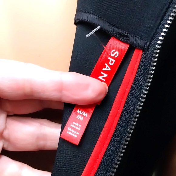 Spanx Faux Leather Sheath Dress, NWT, Size M - Picture 11 of 13